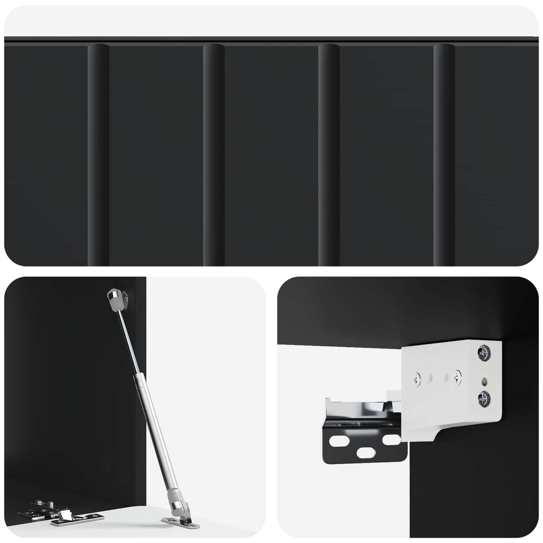 Væghængt TV-skab 78,5 x 41 x 30 cm Sort Konstrueret træ