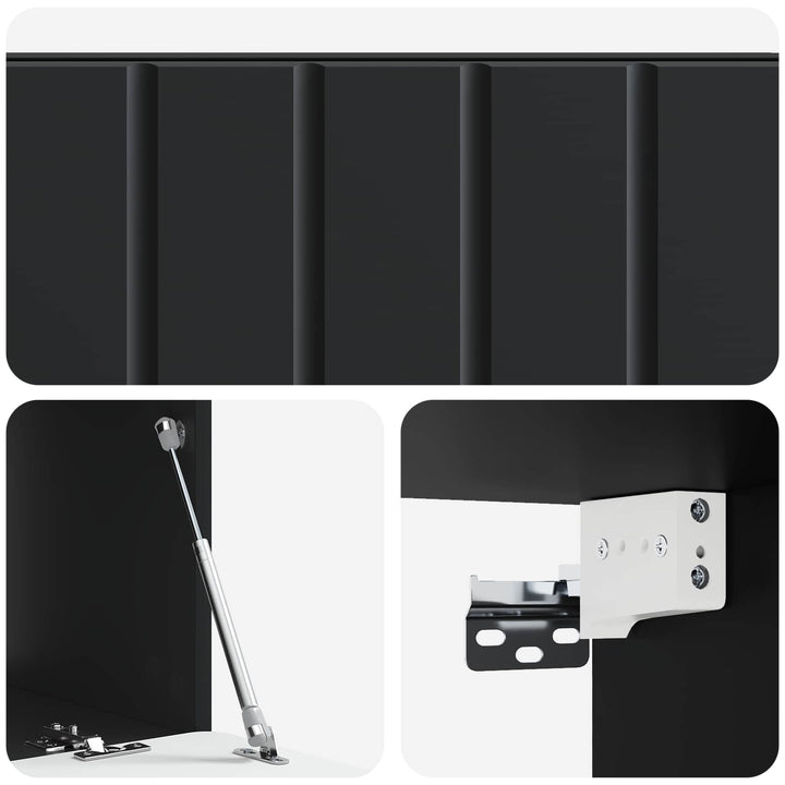 Væghængt TV-skab 78,5 x 41 x 30 cm Sort Konstrueret træ
