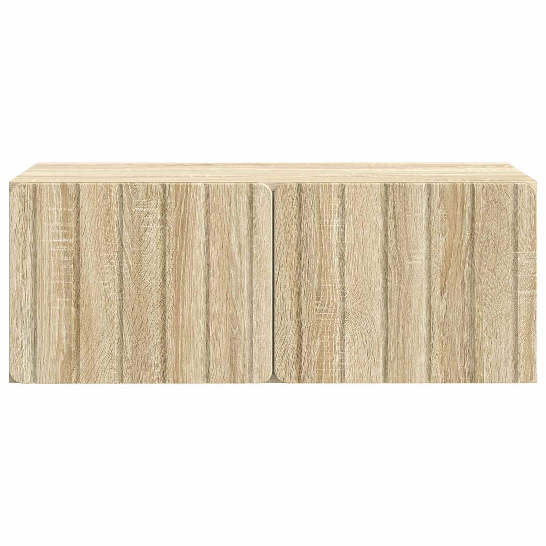 Væghængt TV-skab 78,5 x 41 x 30 cm Sonoma-eg Konstrueret træ