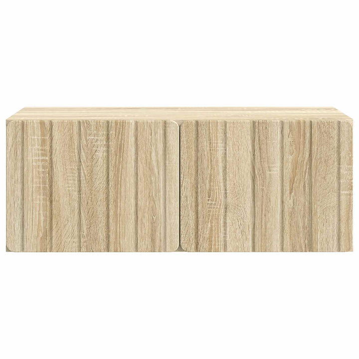 Væghængt TV-skab 78,5 x 41 x 30 cm Sonoma-eg Konstrueret træ