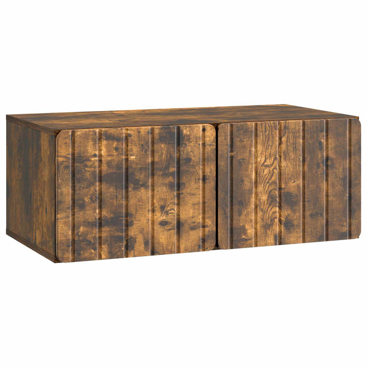 Væghængt TV-skab 78,5 x 41 x 30 cm Røget eg Konstrueret træ