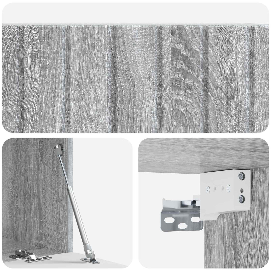 Væghængt TV-skab 78,5 x 41 x 30 cm Grå Sonoma Konstrueret træ