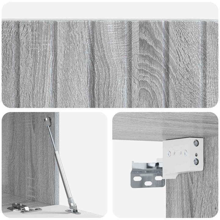 Væghængt TV-skab 78,5 x 41 x 30 cm Grå Sonoma Konstrueret træ