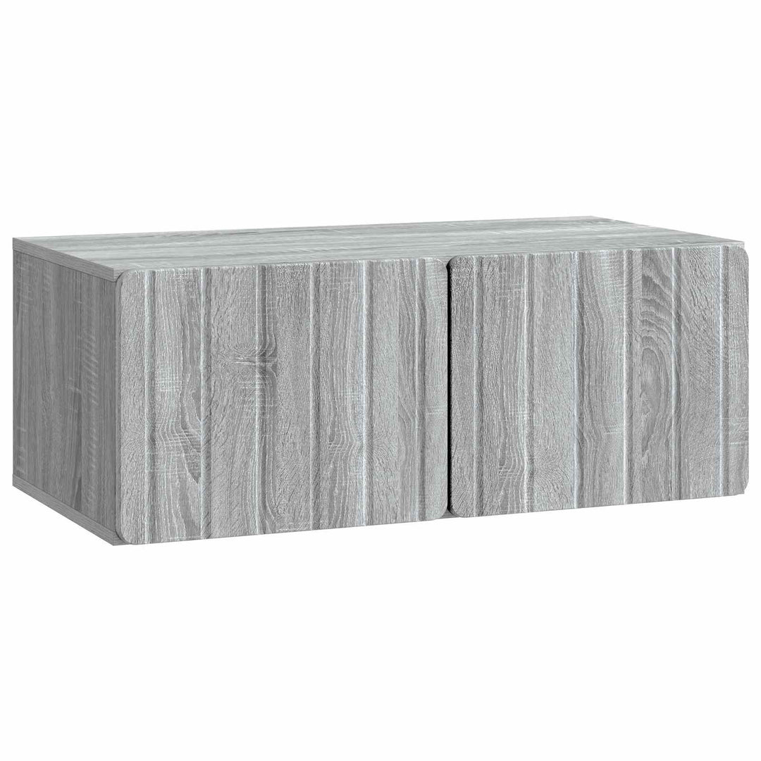 Væghængt TV-skab 78,5 x 41 x 30 cm Grå Sonoma Konstrueret træ