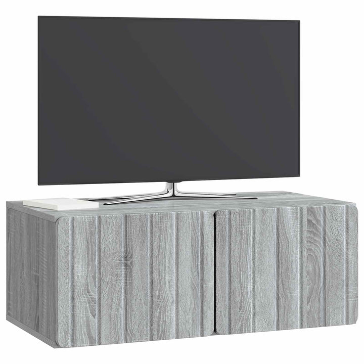 Væghængt TV-skab 78,5 x 41 x 30 cm Grå Sonoma Konstrueret træ