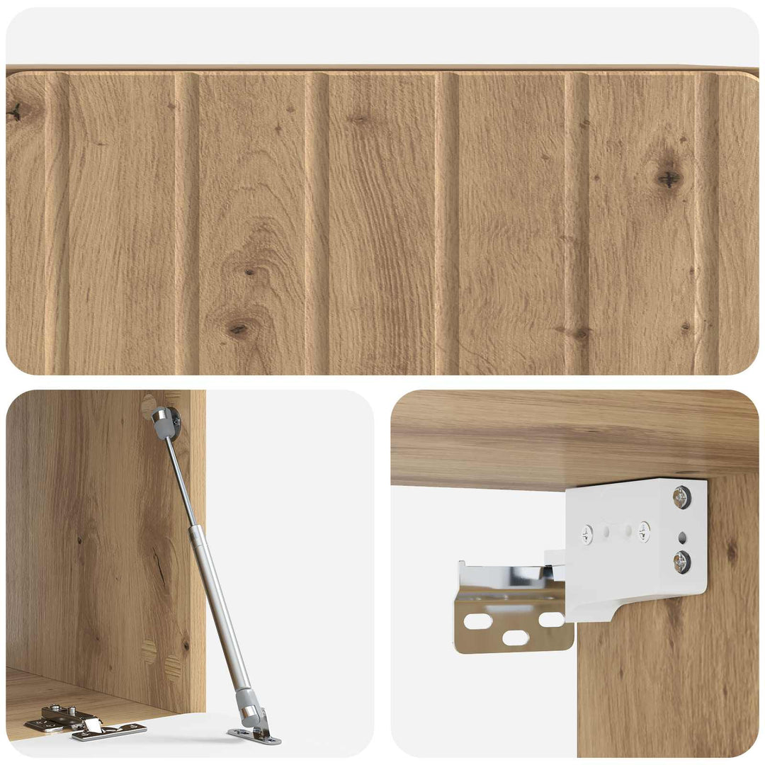 Væghængt TV-skab Artisan-eg 78,5 x 41 x 30 cm Konstrueret træ