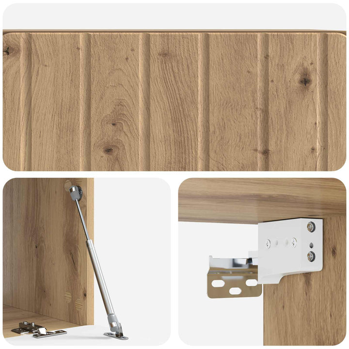 Væghængt TV-skab Artisan-eg 78,5 x 41 x 30 cm Konstrueret træ
