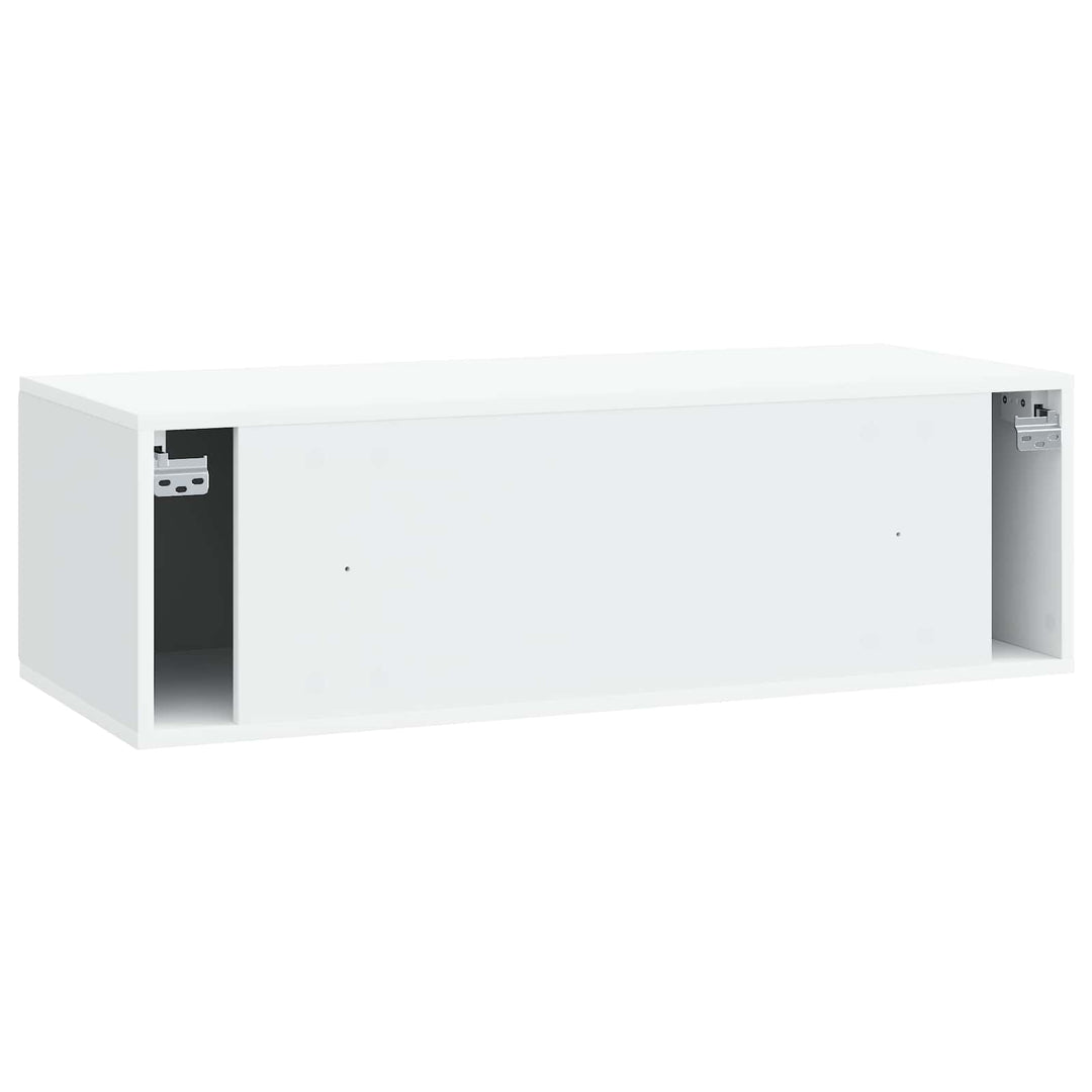 Væghængt TV-skab 98 x 41 x 30 cm Hvid Konstrueret træ