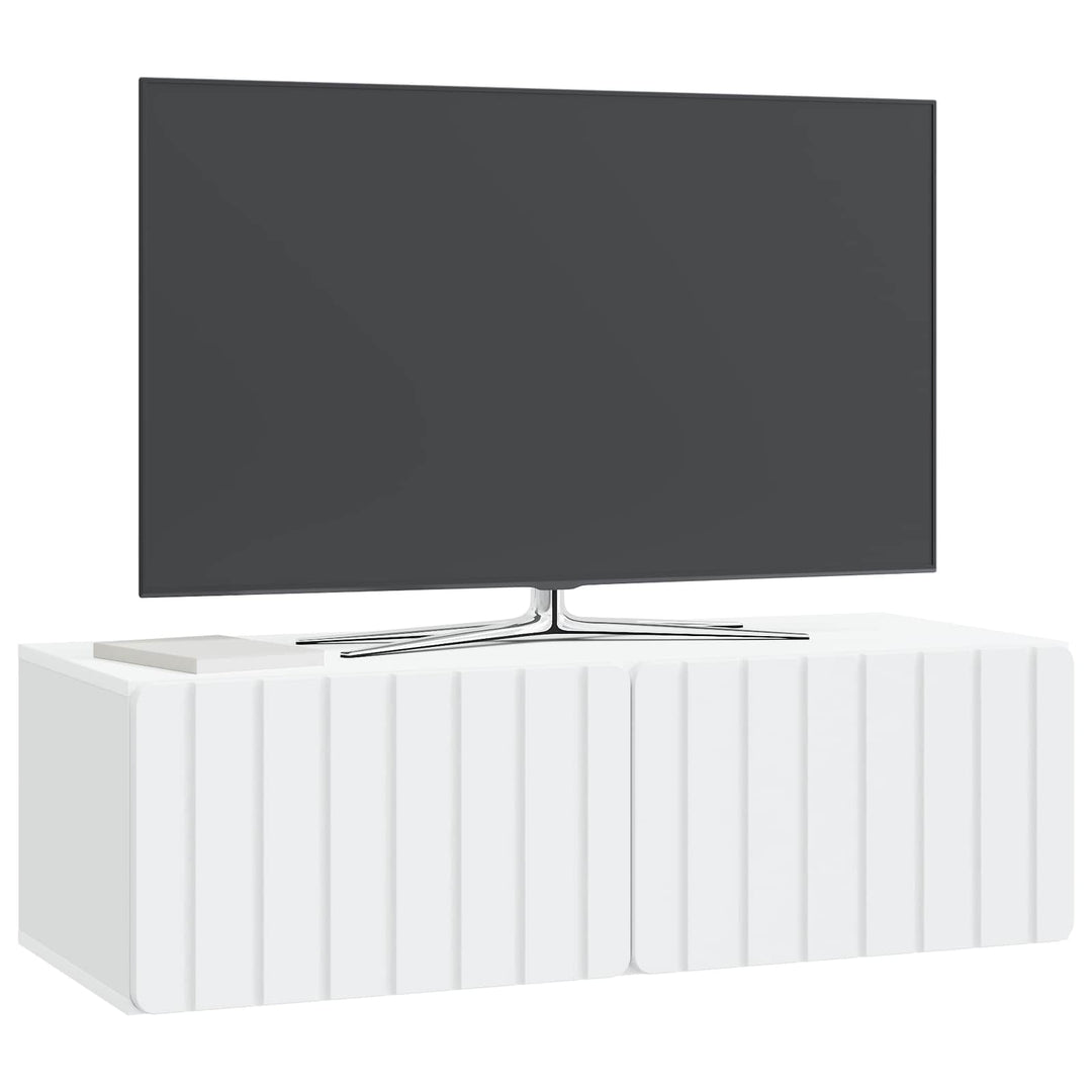 Væghængt TV-skab 98 x 41 x 30 cm Hvid Konstrueret træ