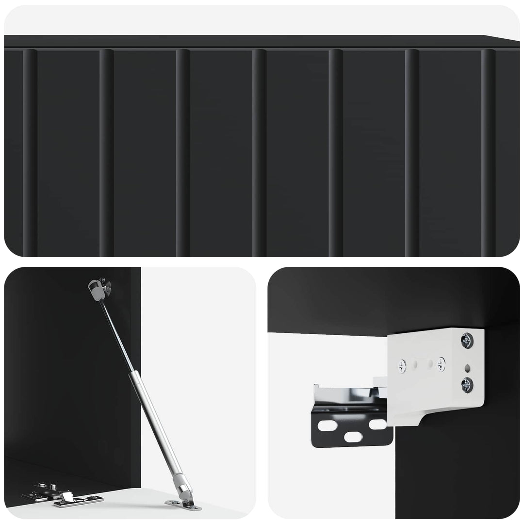 Væghængt TV-skab 98 x 41 x 30 cm Sort Konstrueret træ