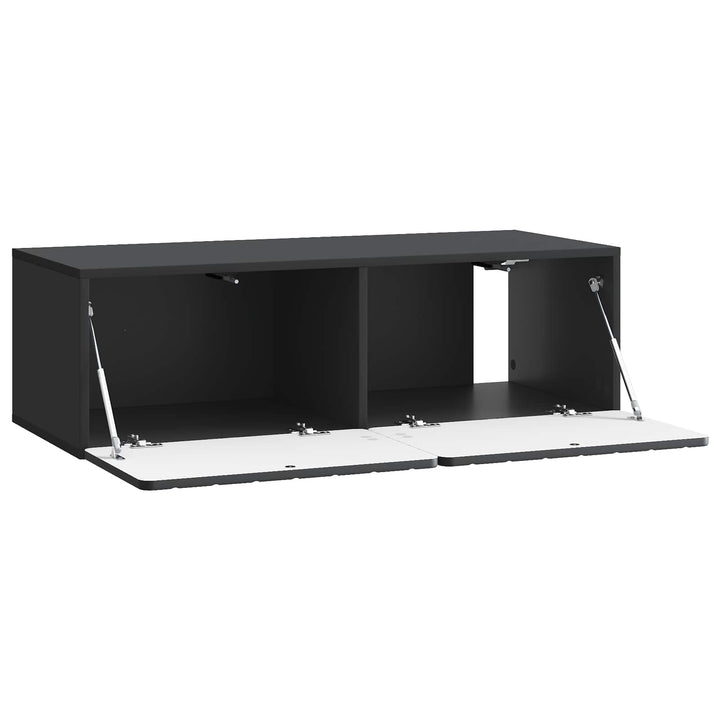 Væghængt TV-skab 98 x 41 x 30 cm Sort Konstrueret træ