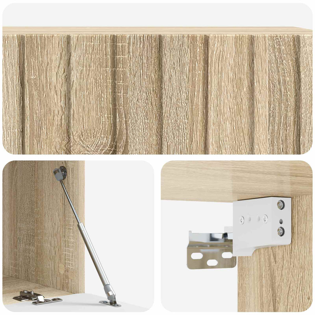 Væghængt TV-skab 98 x 41 x 30 cm Sonoma-eg Konstrueret træ