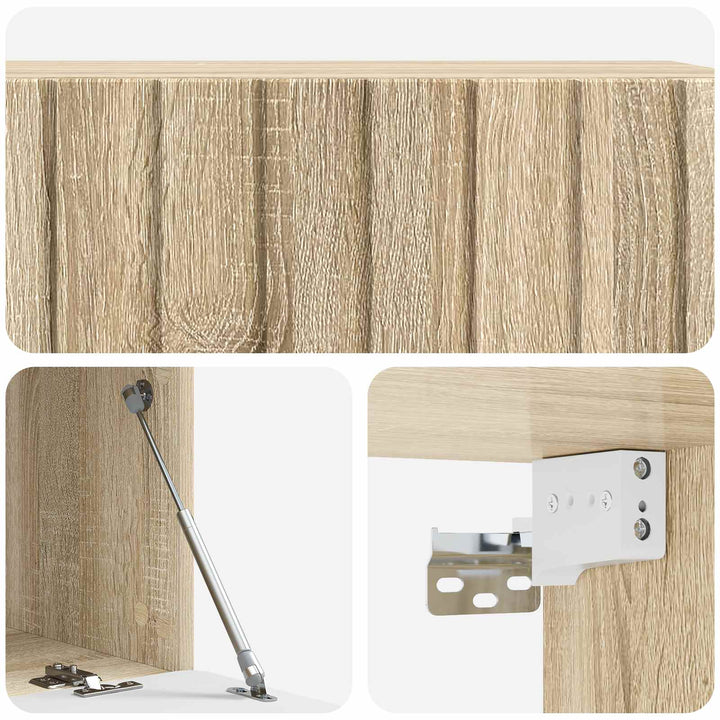 Væghængt TV-skab 98 x 41 x 30 cm Sonoma-eg Konstrueret træ