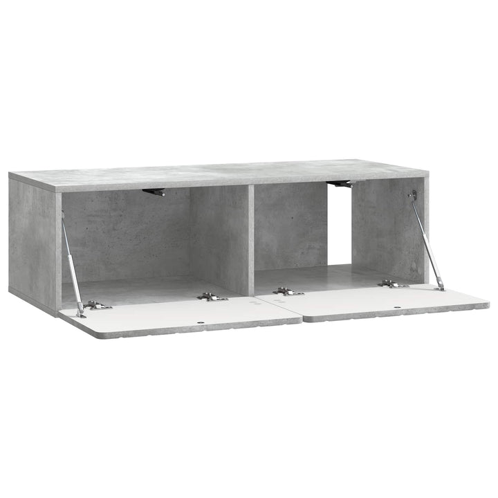 Væghængt TV-skab 98 x 41 x 30 cm Betongrå Konstrueret træ