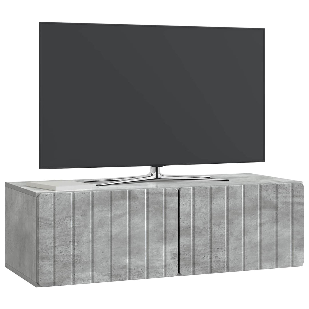 Væghængt TV-skab 98 x 41 x 30 cm Betongrå Konstrueret træ