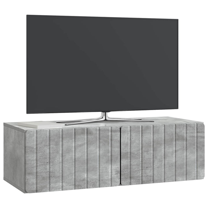 Væghængt TV-skab 98 x 41 x 30 cm Betongrå Konstrueret træ