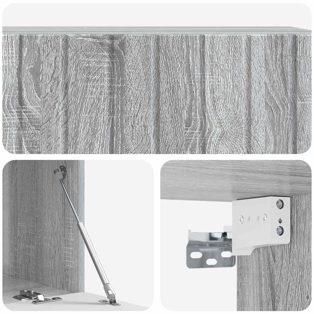 Væghængt TV-skab 98 x 41 x 30 cm Grå Sonoma Konstrueret træ