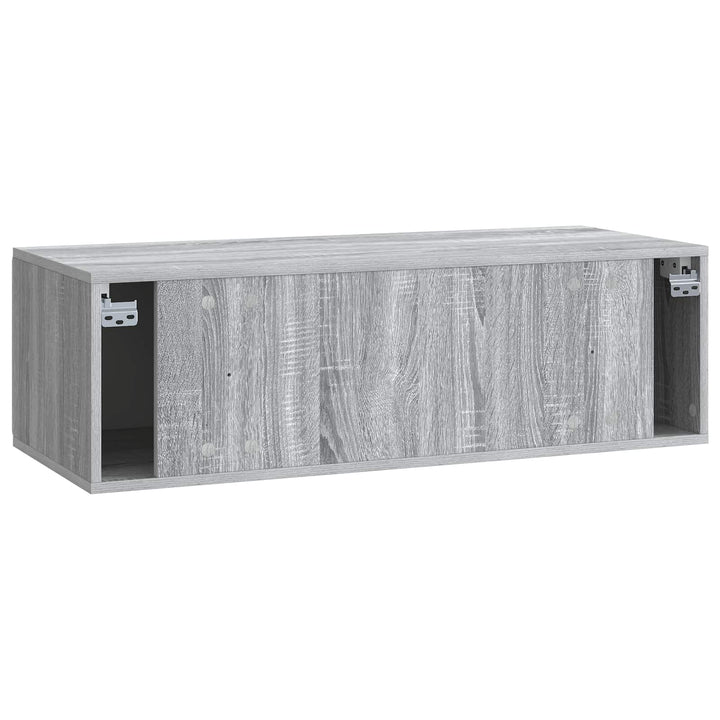 Væghængt TV-skab 98 x 41 x 30 cm Grå Sonoma Konstrueret træ