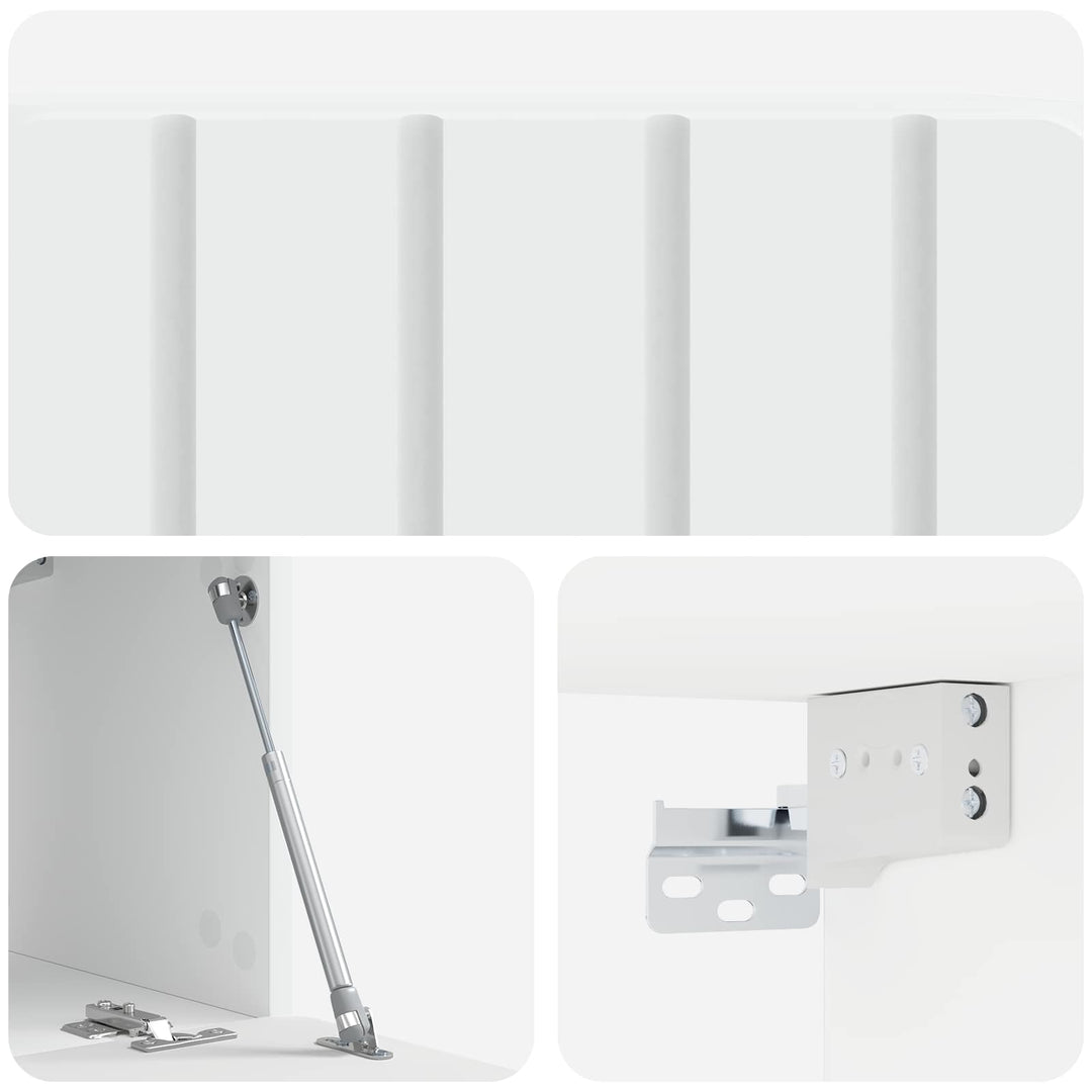 Væghængt TV-skab Hvid 59,5 x 31 x 30 cm Konstrueret træ