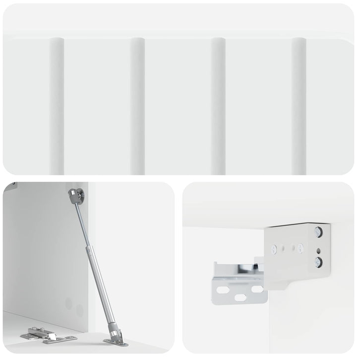 Væghængt TV-skab Hvid 59,5 x 31 x 30 cm Konstrueret træ