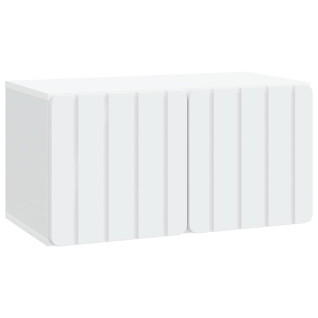 Væghængt TV-skab Hvid 59,5 x 31 x 30 cm Konstrueret træ