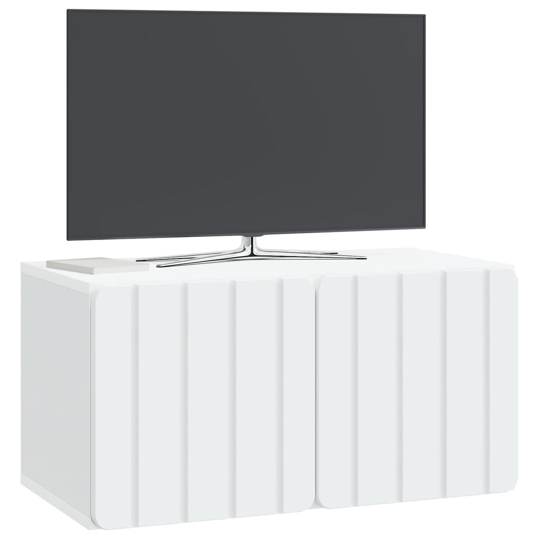 Væghængt TV-skab Hvid 59,5 x 31 x 30 cm Konstrueret træ