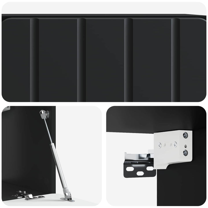 Væghængt TV-skab 59,5 x 31 x 30 cm Sort Konstrueret træ