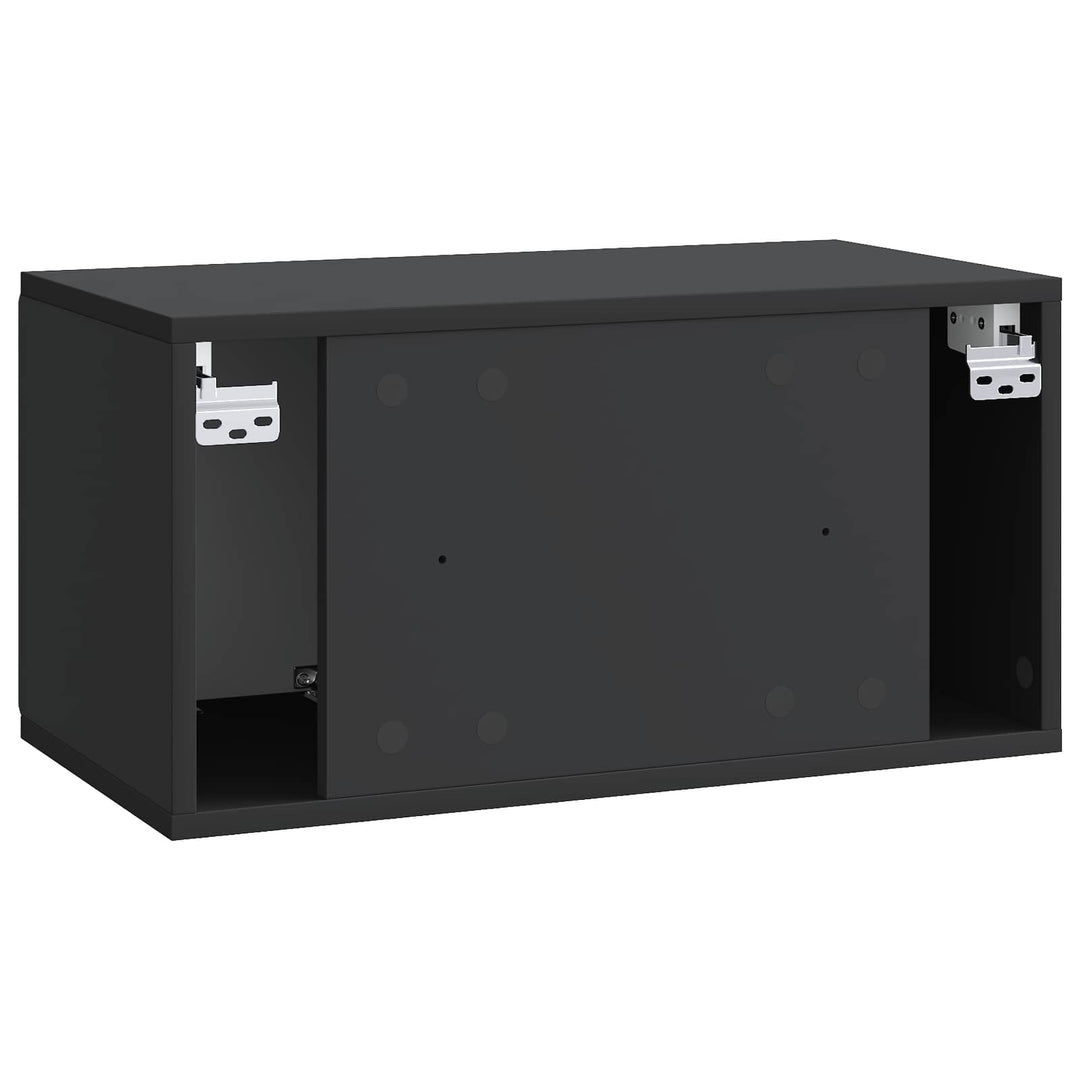 Væghængt TV-skab 59,5 x 31 x 30 cm Sort Konstrueret træ