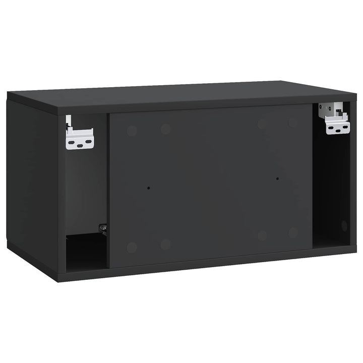 Væghængt TV-skab 59,5 x 31 x 30 cm Sort Konstrueret træ