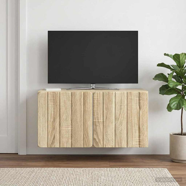 Væghængt TV-skab 59,5 x 31 x 30 cm Sonoma-eg Konstrueret træ