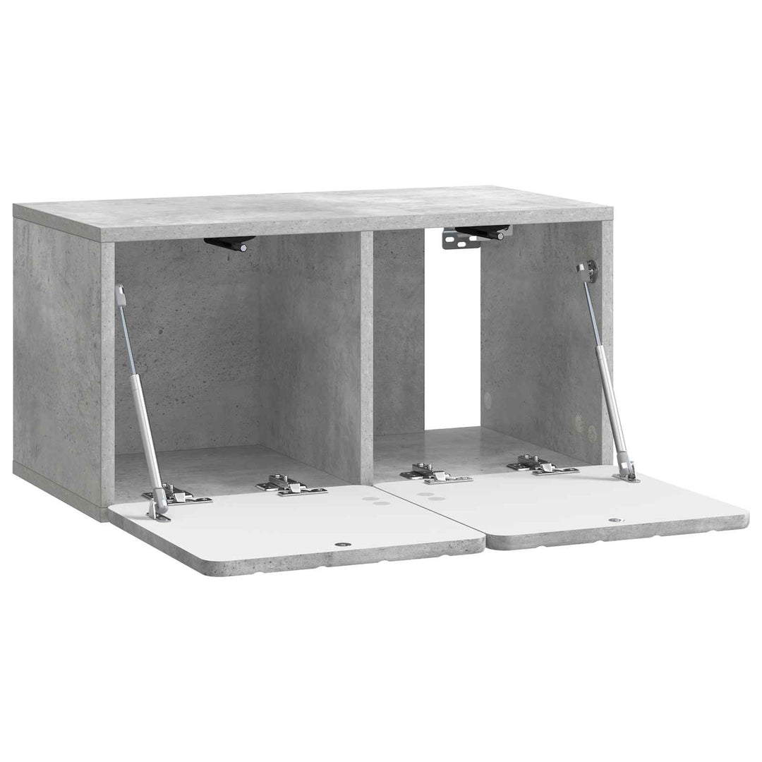 Væghængt TV-skab 59,5 x 31 x 30 cm Betongrå Konstrueret træ