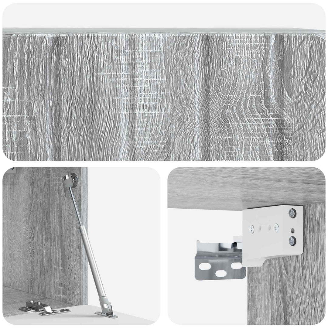 Væghængt TV-skab 59,5 x 31 x 30 cm Grå Sonoma Konstrueret træ
