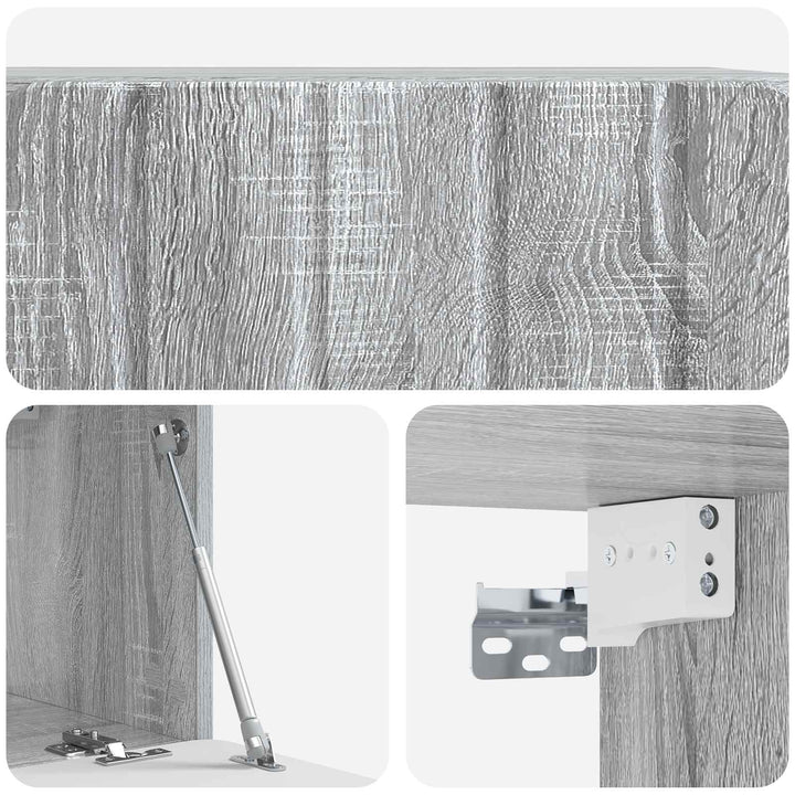 Væghængt TV-skab 59,5 x 31 x 30 cm Grå Sonoma Konstrueret træ