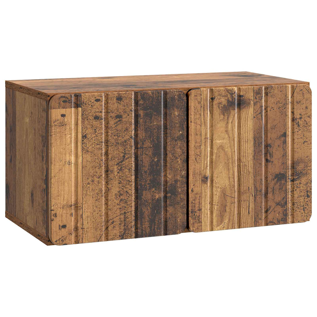 Væghængt TV-skab 59,5 x 31 x 30 cm Gammelt træ Konstrueret træ