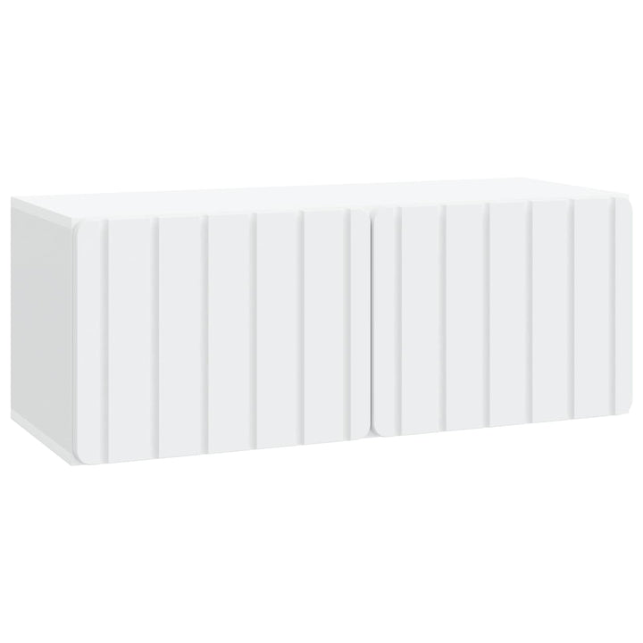 Væghængt TV-skab 78,5 x 31 x 30 cm Hvid Konstrueret træ