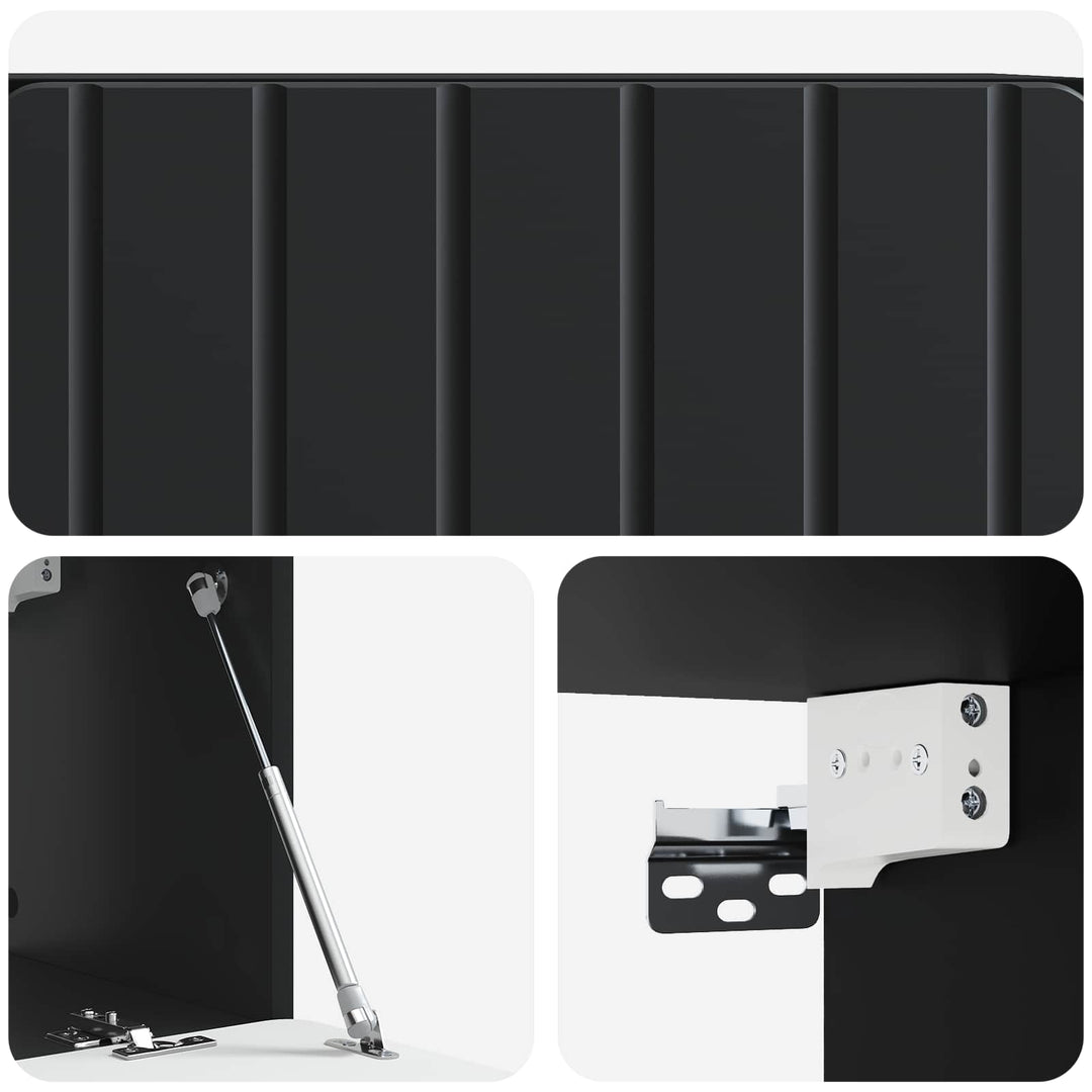 Væghængt TV-skab 78,5 x 31 x 30 cm Sort Konstrueret træ