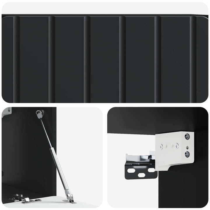 Væghængt TV-skab 78,5 x 31 x 30 cm Sort Konstrueret træ