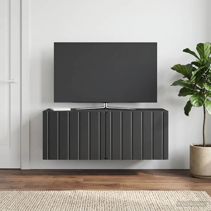 Væghængt TV-skab 78,5 x 31 x 30 cm Sort Konstrueret træ