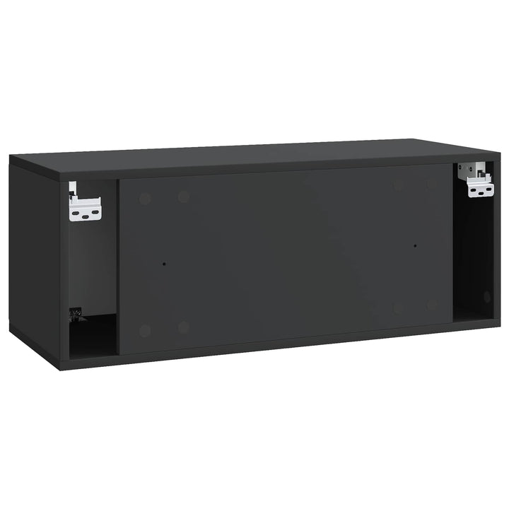 Væghængt TV-skab 78,5 x 31 x 30 cm Sort Konstrueret træ