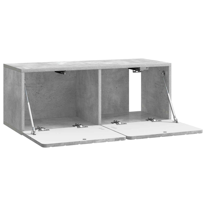 Væghængt TV-skab 78,5 x 31 x 30 cm Betongrå Konstrueret træ