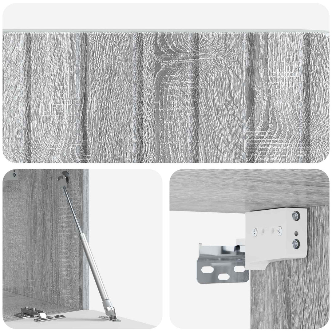Væghængt TV-skab 78,5 x 31 x 30 cm Grå Sonoma Konstrueret træ