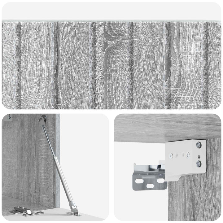Væghængt TV-skab 78,5 x 31 x 30 cm Grå Sonoma Konstrueret træ