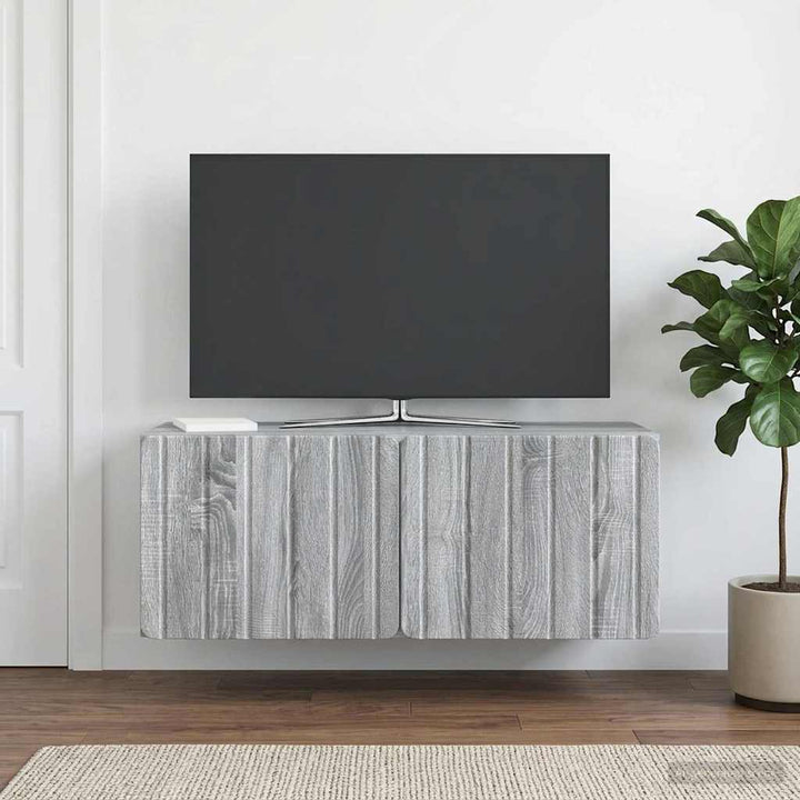 Væghængt TV-skab 78,5 x 31 x 30 cm Grå Sonoma Konstrueret træ