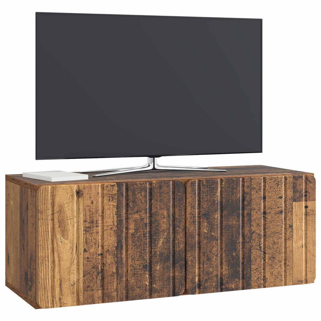 Væghængt TV-skab 78,5 x 31 x 30 cm Gammelt træ Konstrueret træ