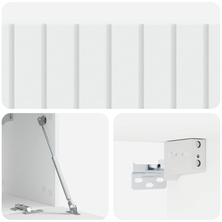 Væghængt TV-skab 98 x 31 x 30 cm Hvid Konstrueret træ