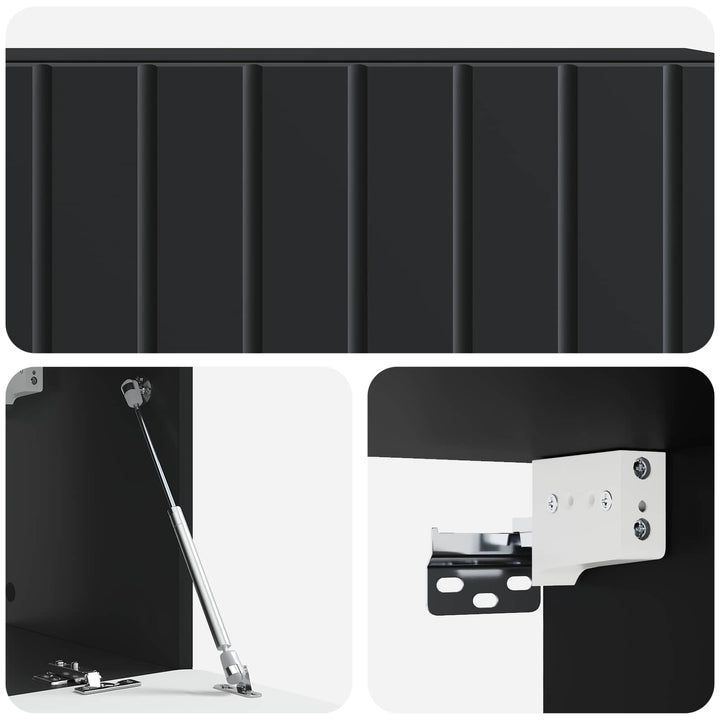 Væghængt TV-skab 98 x 31 x 30 cm Sort Konstrueret træ