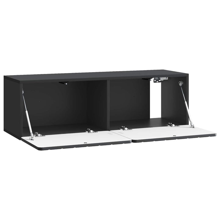 Væghængt TV-skab 98 x 31 x 30 cm Sort Konstrueret træ