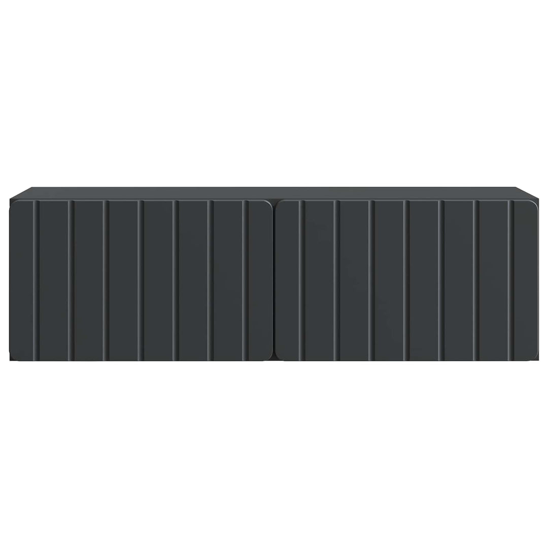 Væghængt TV-skab 98 x 31 x 30 cm Sort Konstrueret træ
