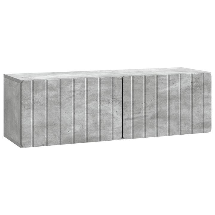 Væghængt TV-skab 98 x 31 x 30 cm Betongrå Konstrueret træ