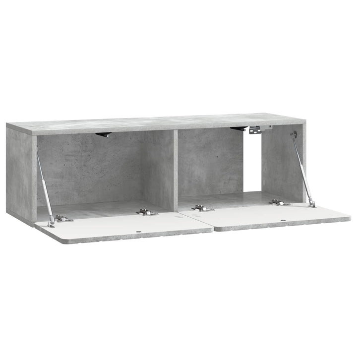 Væghængt TV-skab 98 x 31 x 30 cm Betongrå Konstrueret træ